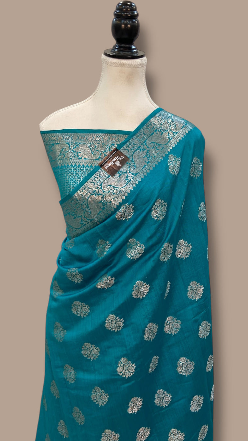 Pure Chiniya Silk Khaddi Handloom Banarasi Saree - The Handlooms