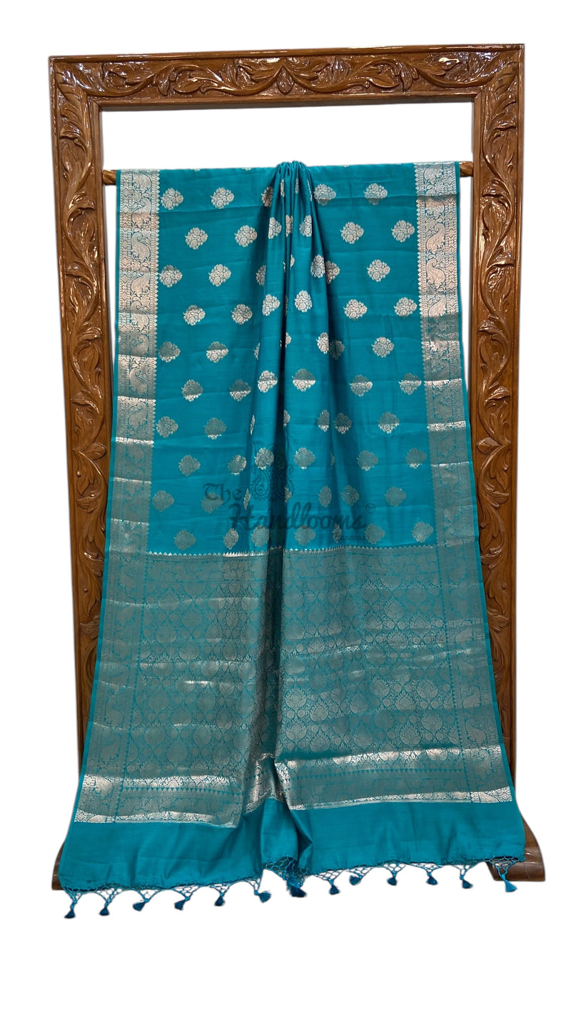 Pure Chiniya Silk Khaddi Handloom Banarasi Saree - The Handlooms