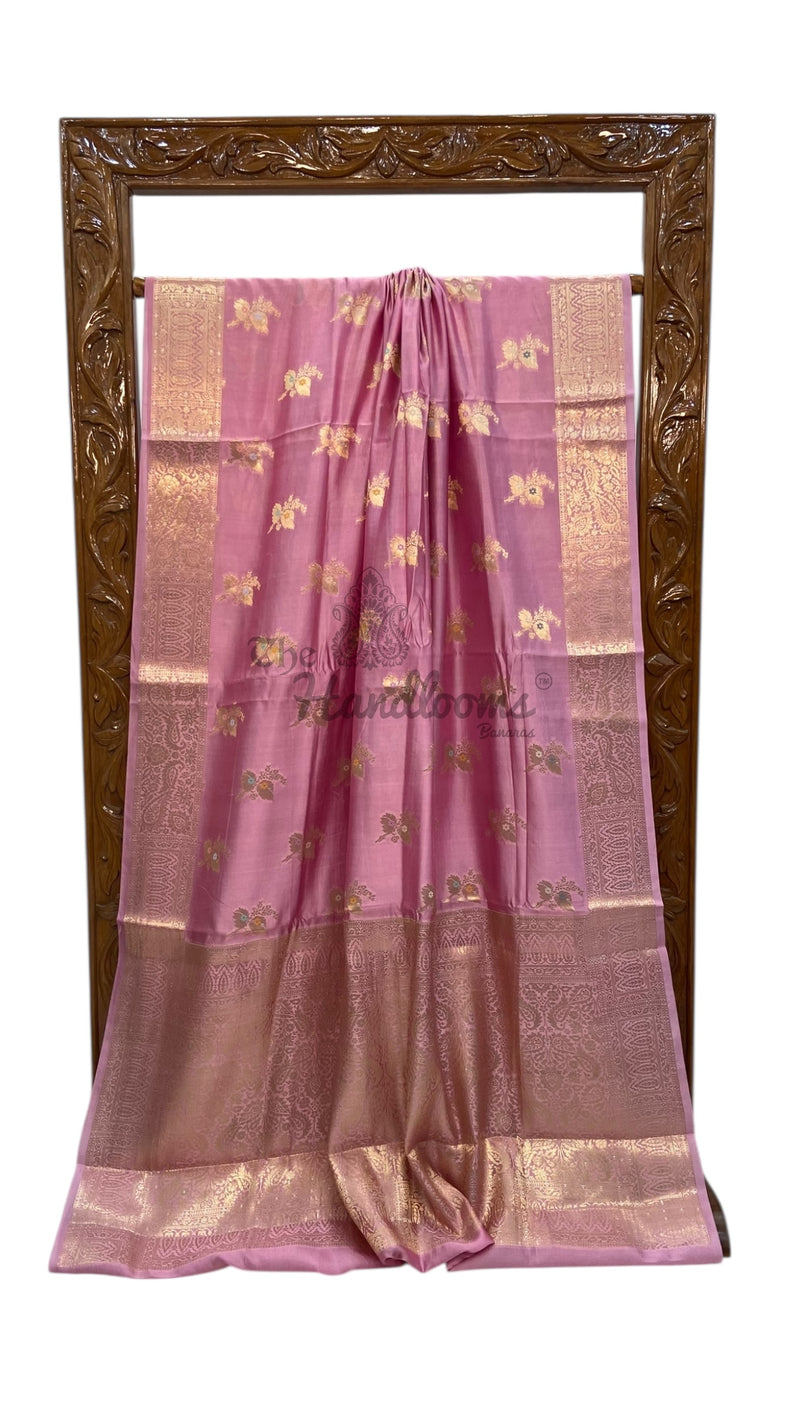Pure Mango Silk Banarasi Handloom Saree - The Handlooms