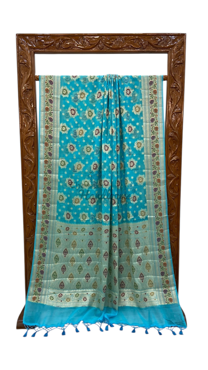 Pure Chiffon Khaddi Banarasi Saree - The Handlooms