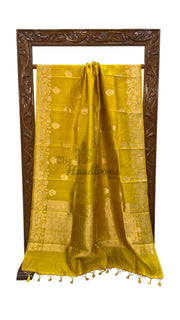 Pure Katan Silk Banarasi Handloom Saree - All over Kadua motifs - The Handlooms
