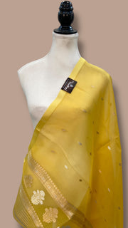 Pure kora Banarasi Handloom Dupatta - The Handlooms