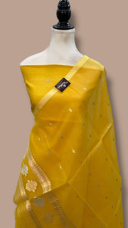 Pure Silk Handloom Banarasi Dress Material Kadua Boota With Kora Dupatta - The Handlooms