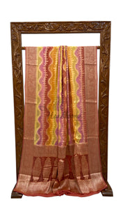 Pure Chiffon Khaddi Banarasi Saree - The Handlooms