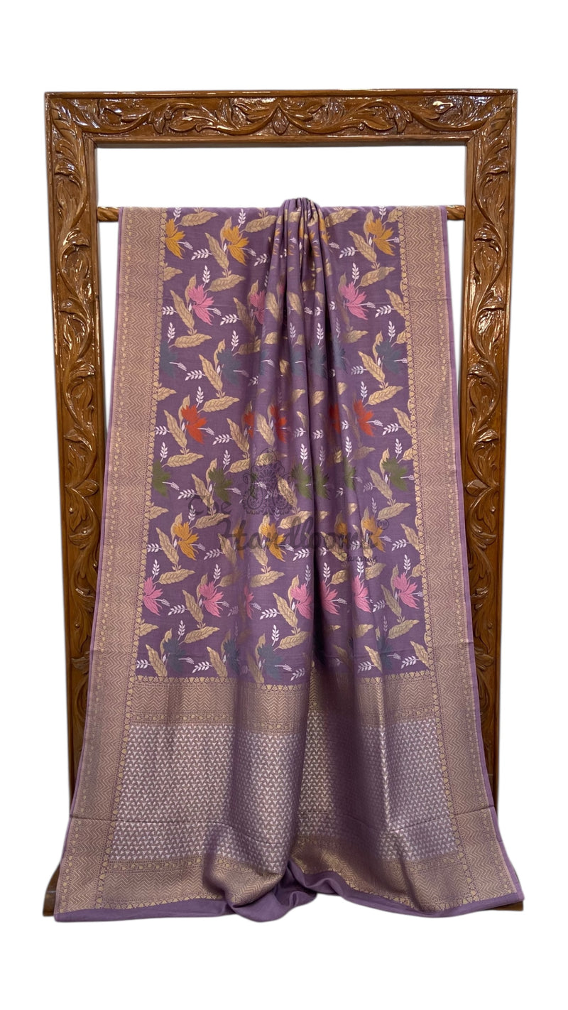 Moonga Georgette Handloom Banarasi Saree - The Handlooms
