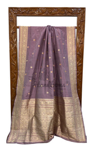 Pure Katan Silk Banarasi Handloom Saree - All over Kadua motifs With Meenakari - The Handlooms