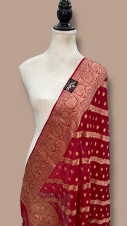 Pure Chiffon Khaddi Banarasi Dupatta - The Handlooms
