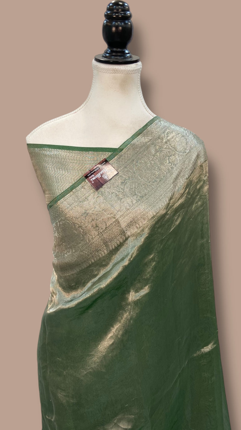 Pure Kora Tissue Handloom Banarasi Saree - The Handlooms