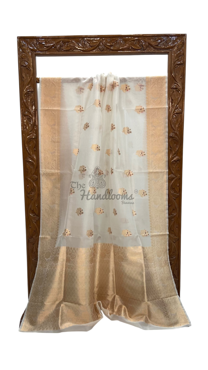 Pure Kora Handloom Banarasi Saree - The Handlooms