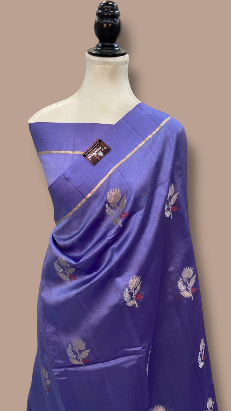 Pure Mango Silk Banarasi Handloom Saree - The Handlooms