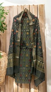 Pure Moonga Georgette Banarasi Dress Material - The Handlooms