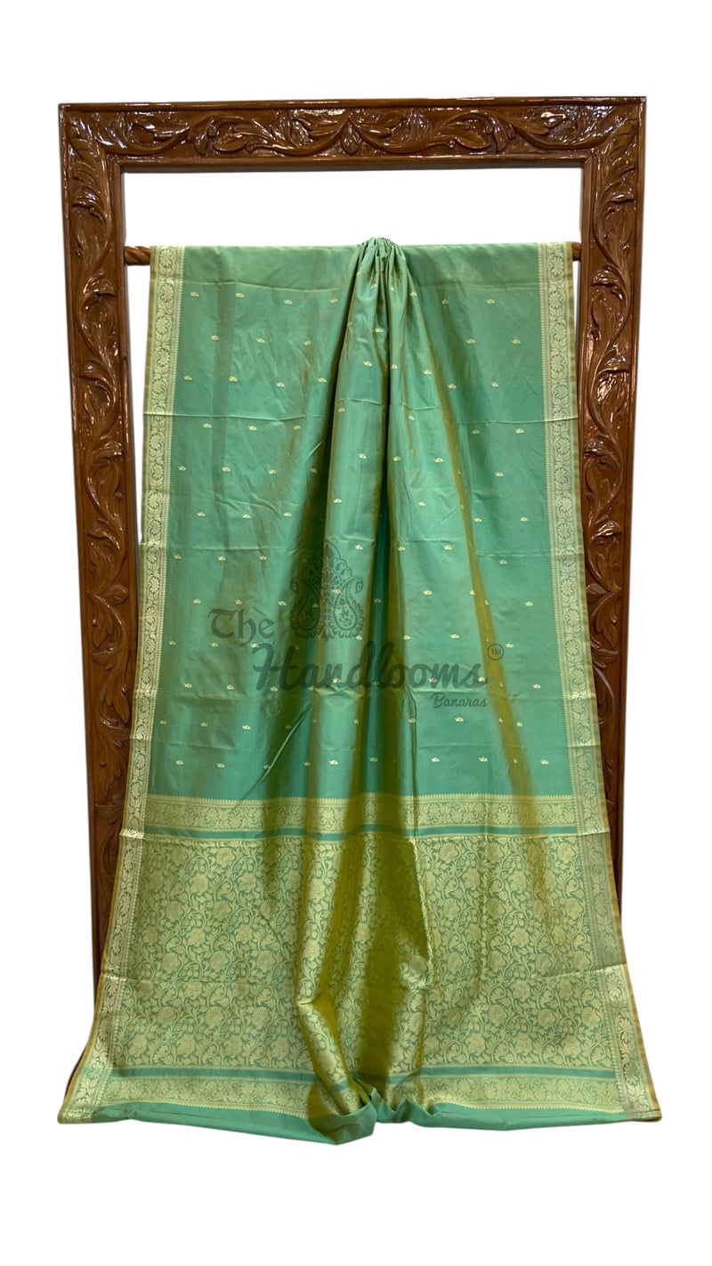 Pure Katan Silk Reshmi Zari Banarasi Handloom Saree - The Handlooms