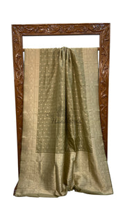 Pure Katan Silk Banarasi Handloom Saree - All Over Motifs - The Handlooms