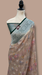 Georgette Banarasi Saree - Digital Print - The Handlooms
