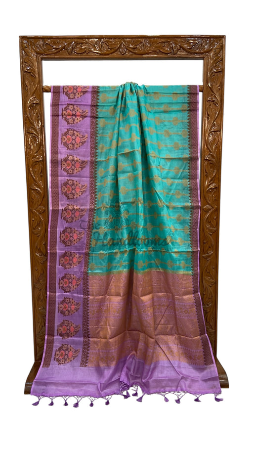 Pure Tussar Silk Handloom Banarasi Saree - The Handlooms