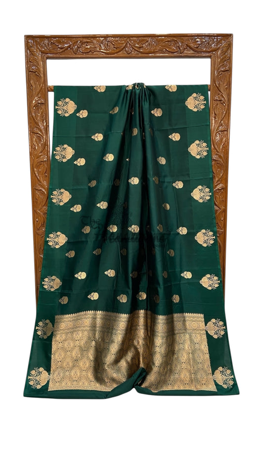 Pure Katan Silk Banarasi Handloom Saree - All over Kadua Motifs - The Handlooms