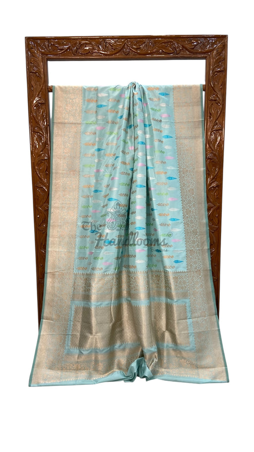 Ektara Pure Katan Silk Banarasi Handloom Saree - All Over Kadiyal Jaal Work - The Handlooms
