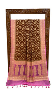 Pure Chiffon Khaddi Banarasi Saree - The Handlooms