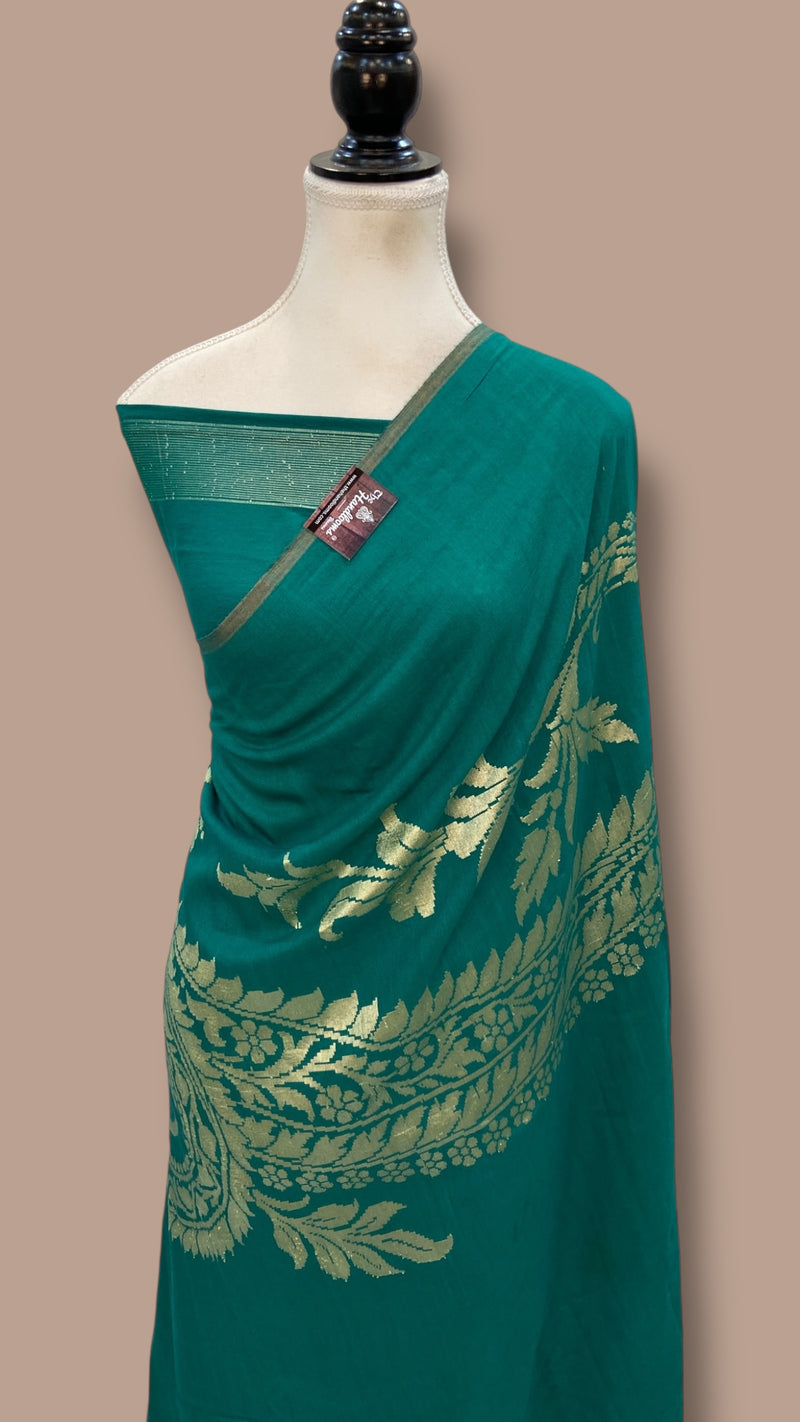 Moonga Georgette Handloom Banarasi Saree - The Handlooms