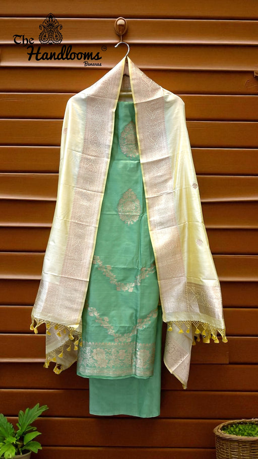 Pure Katan Silk Handlooms Banarasi Dress material - The Handlooms