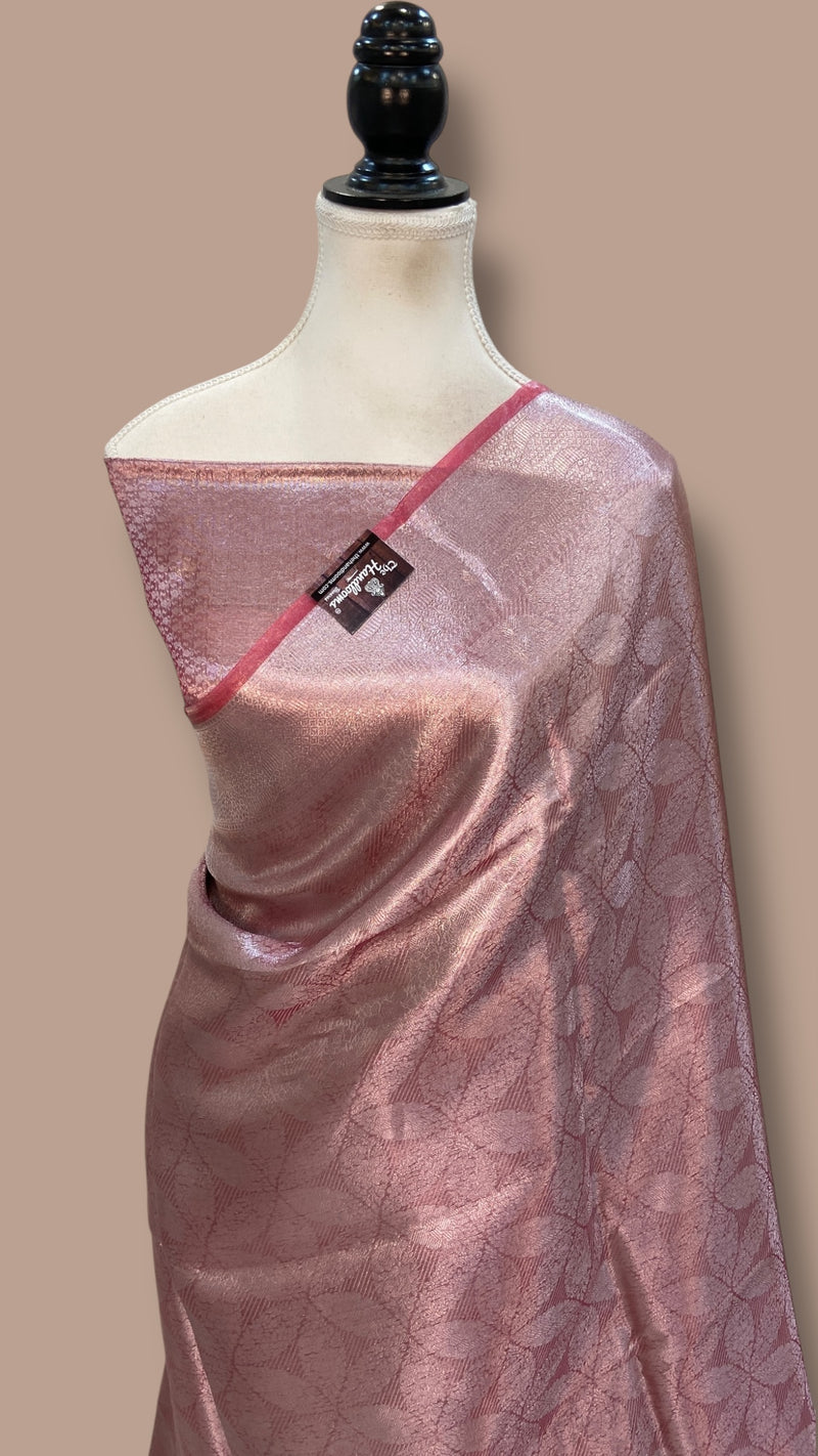 Pure Kora Tissue Tanchui Handloom Banarasi Saree - The Handlooms