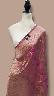 Pure Katan Silk Handloom Banarasi Dupatta - Meenakari - The Handlooms