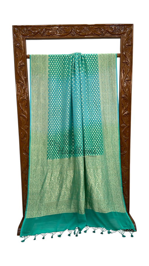 Khaddi Georgette Handloom Banarasi Saree - The Handlooms