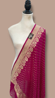 Pure Khaddi Georgette Handloom Dupatta - The Handlooms