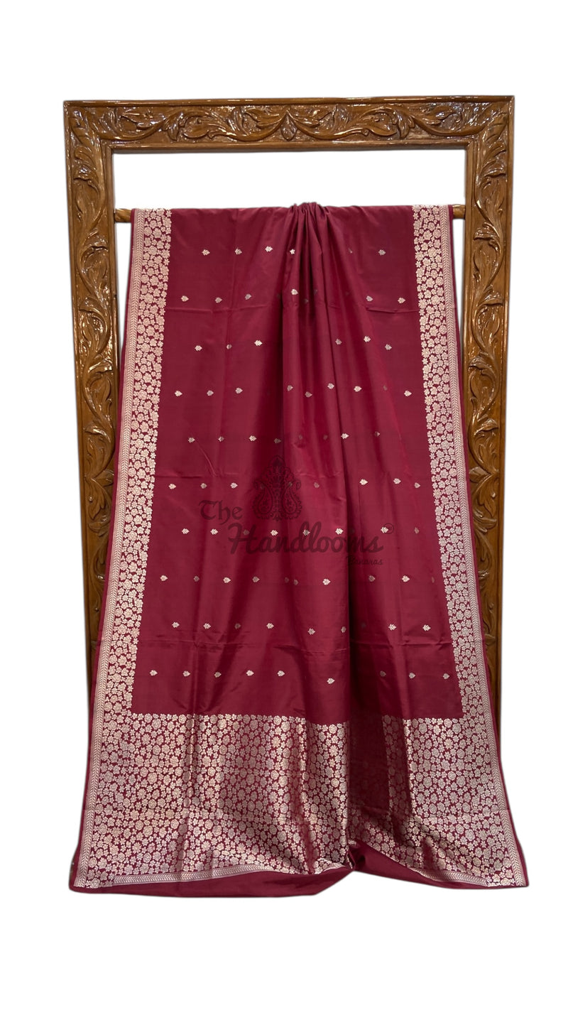 Pure Katan Silk Banarasi Handloom Saree - All Over Kadua Motifs