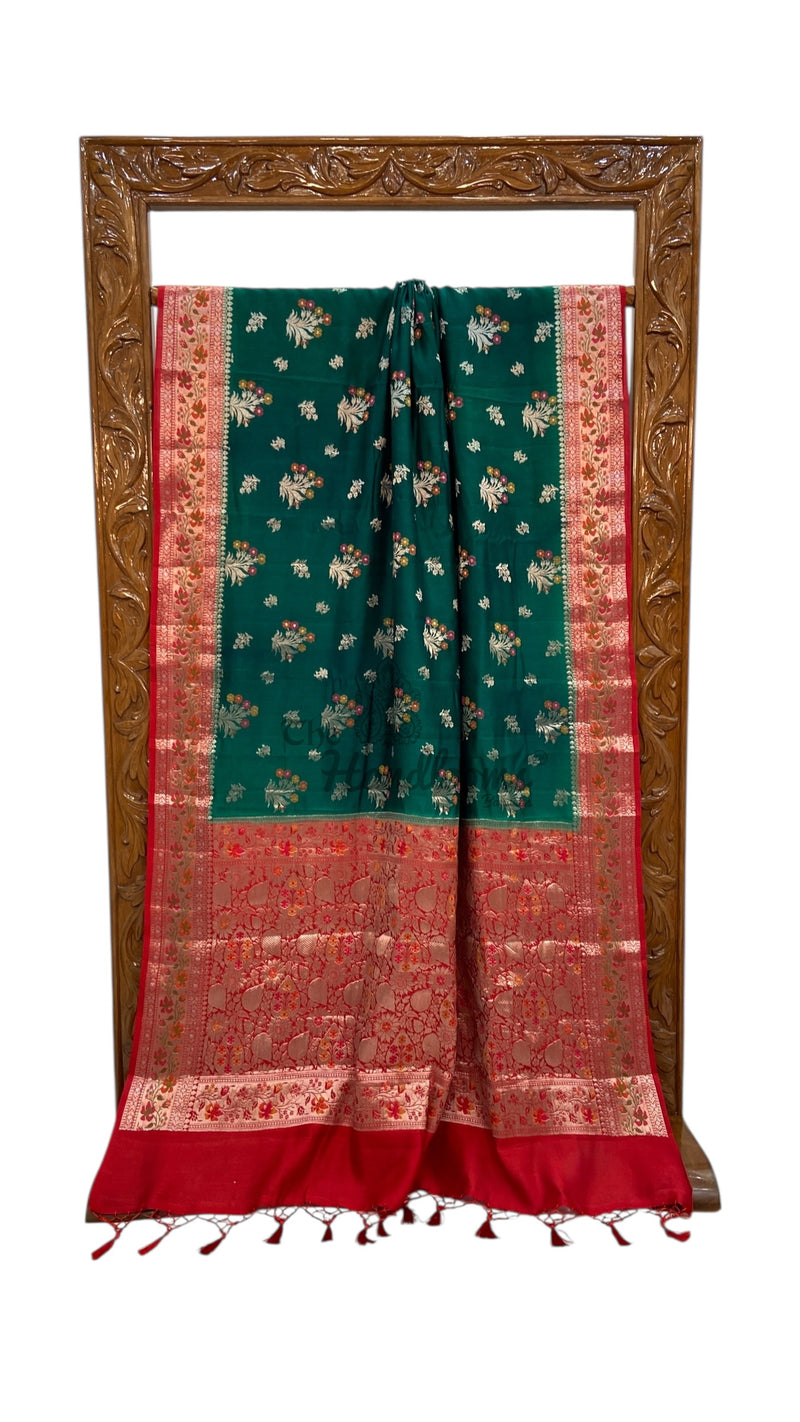 Pure Chiniya Silk Handloom Banarasi Saree - The Handlooms