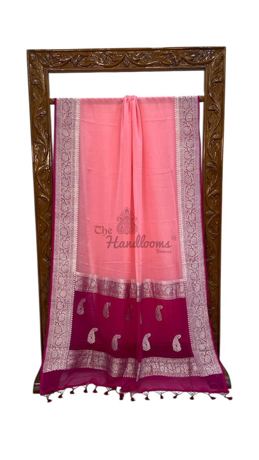 Pure Georgette Banarasi Handloom Saree - The Handlooms