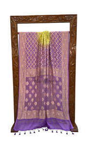 Pure Georgette Banarasi Bandhej Handloom Saree - The Handlooms