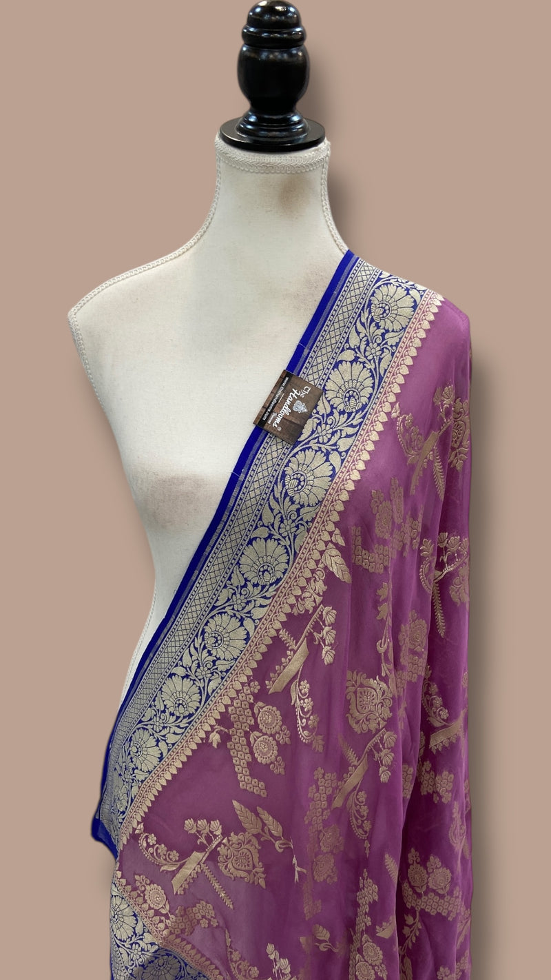 Pure Khaddi Georgette Handloom Dupatta - The Handlooms