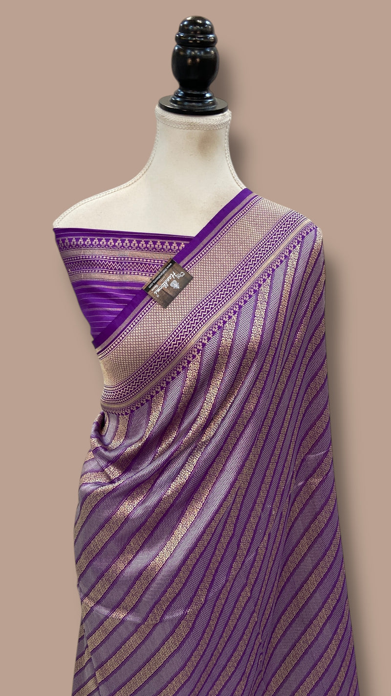Pure Katan Silk Banarasi Handloom Saree - All Over Sona Roopa Jaal Work - The Handlooms