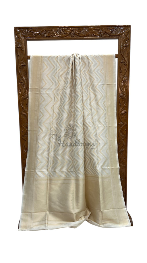 Pure Katan Silk Banarasi Handloom Saree - All Over Sona Roopa Jaal Work - The Handlooms
