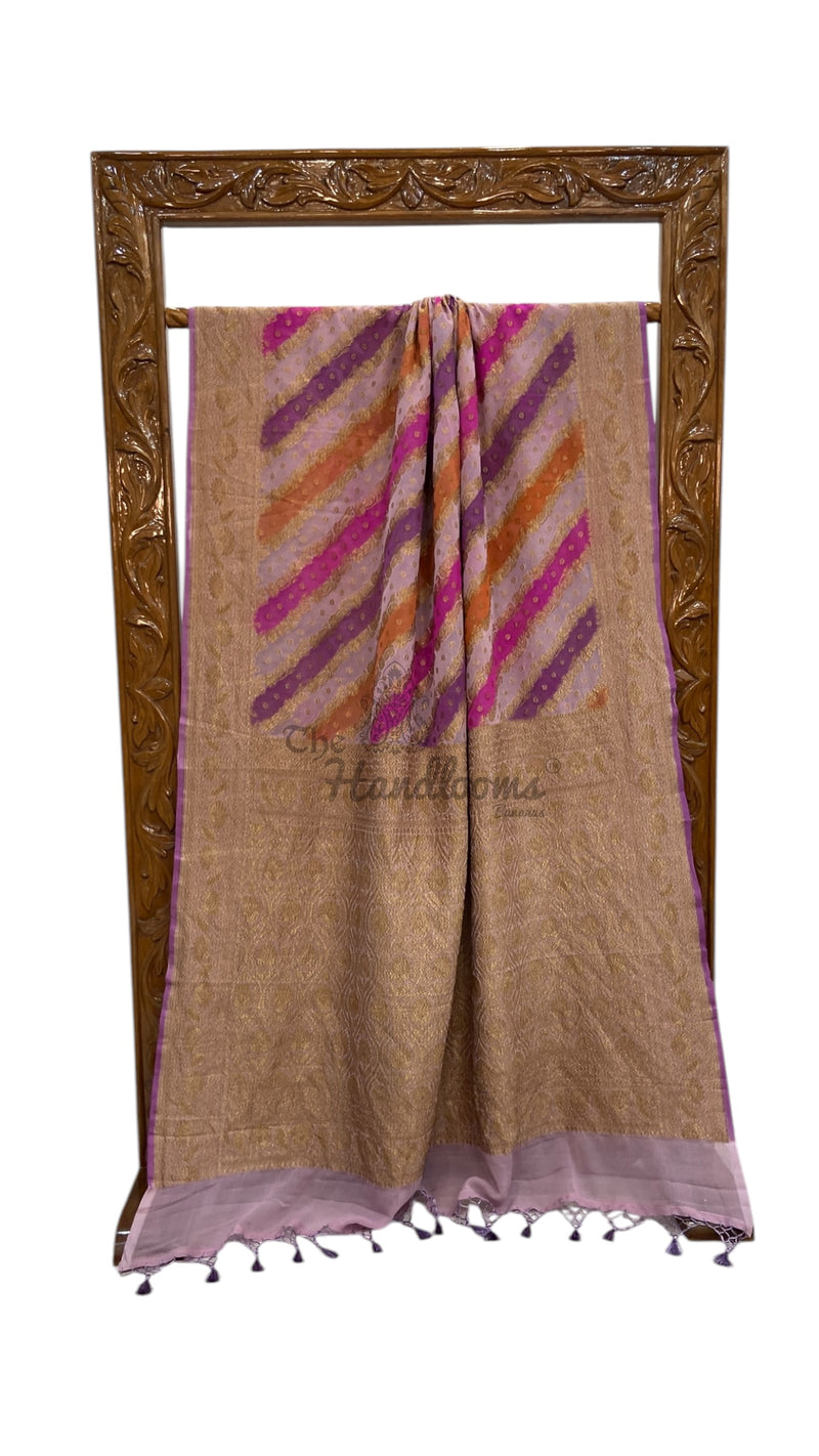 Pure Khaddi Georgette Handloom Banarasi Saree - The Handlooms