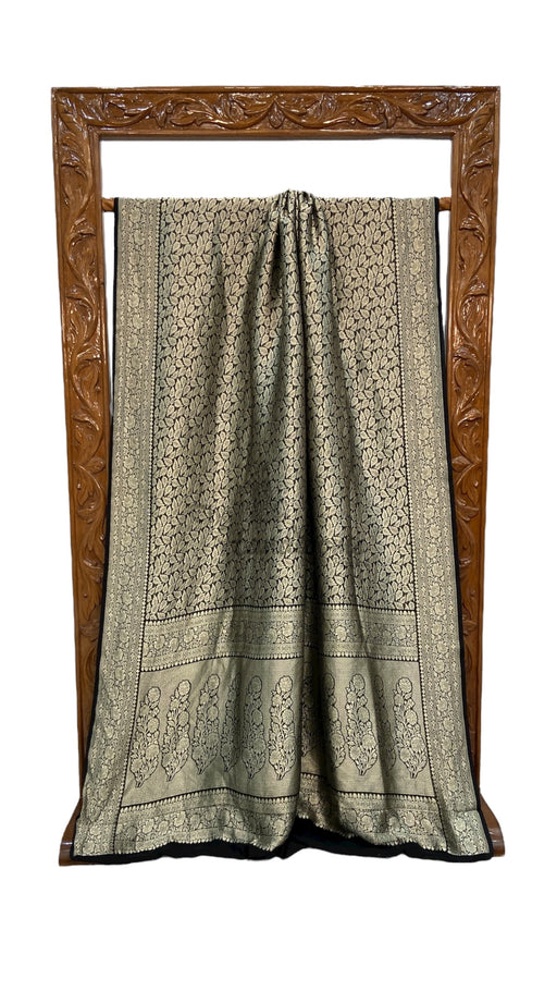 Khaddi Georgette Handloom Banarasi Saree - Tanchui Brocade - The Handlooms