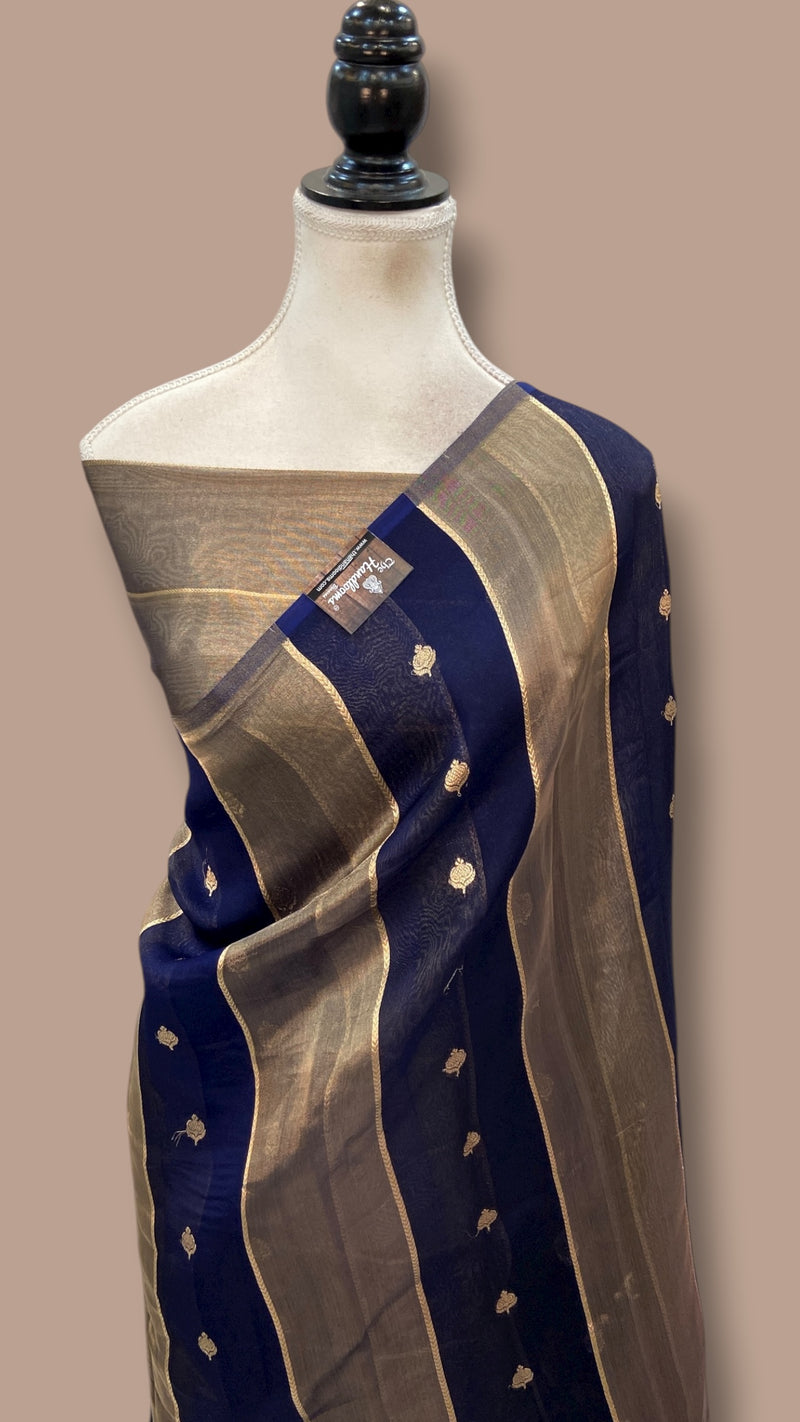 Pure Kora Tissue Handloom Banarasi Saree - The Handlooms