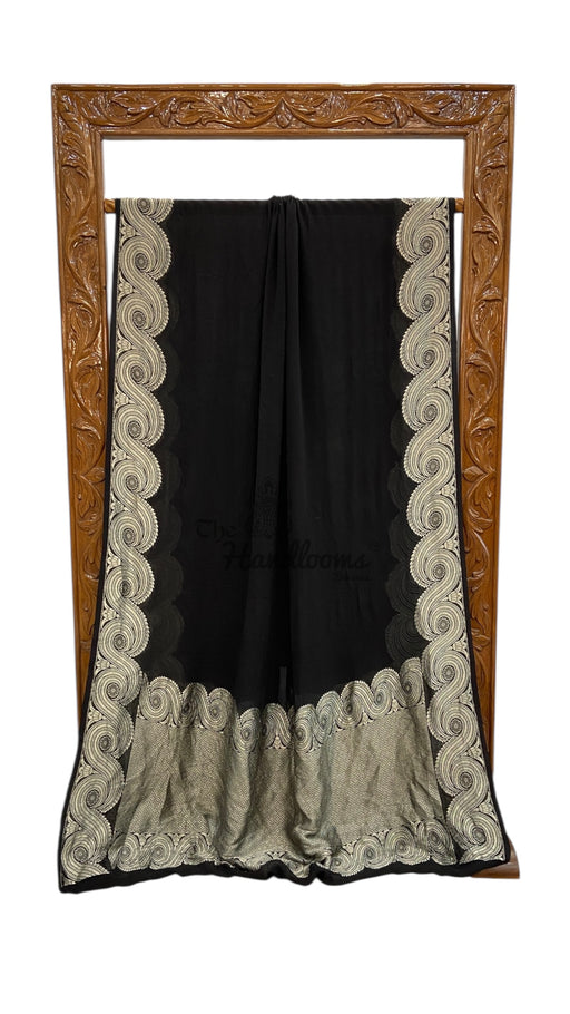 Khaddi Georgette Handloom Banarasi Saree - The Handlooms