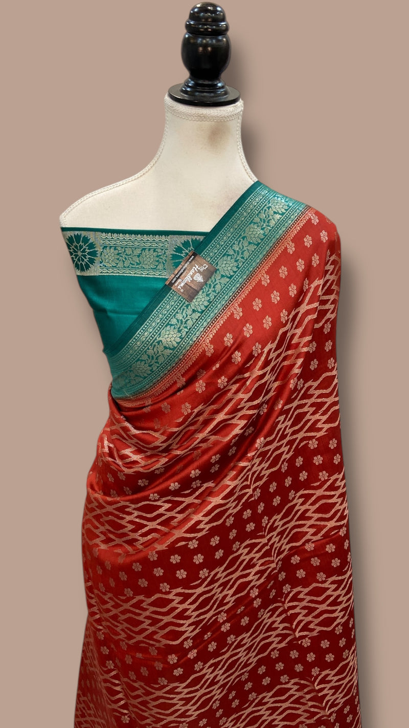 Pure Chiniya Silk Handloom Banarasi Saree - The Handlooms