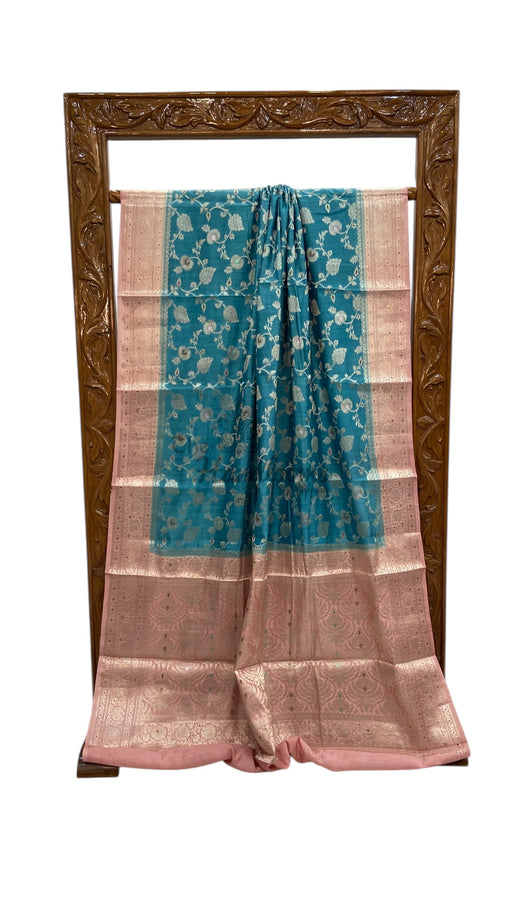 Pure Chiniya Silk Handloom Banarasi Saree - The Handlooms