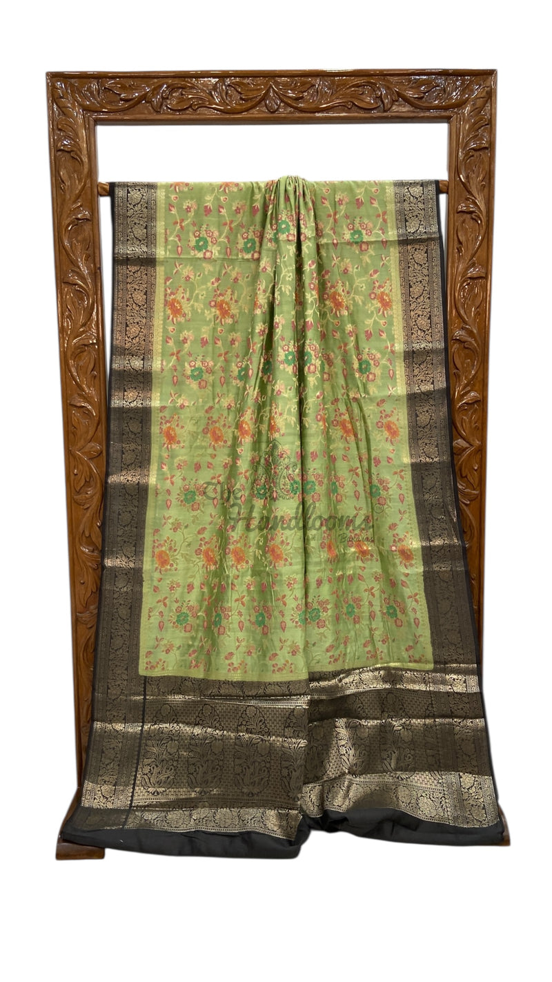Pure Chiniya Silk Handloom Banarasi Saree - The Handlooms