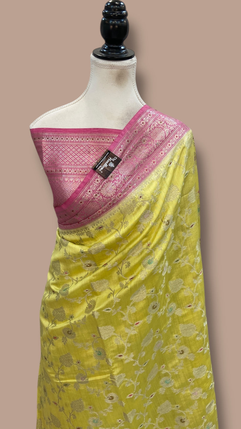 Pure Chiniya Silk Handloom Banarasi Saree - The Handlooms