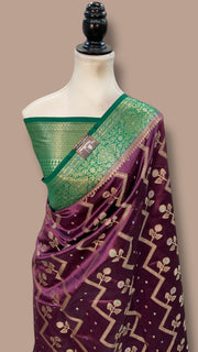 Pure Dupion Silk Banarasi Saree - The Handlooms