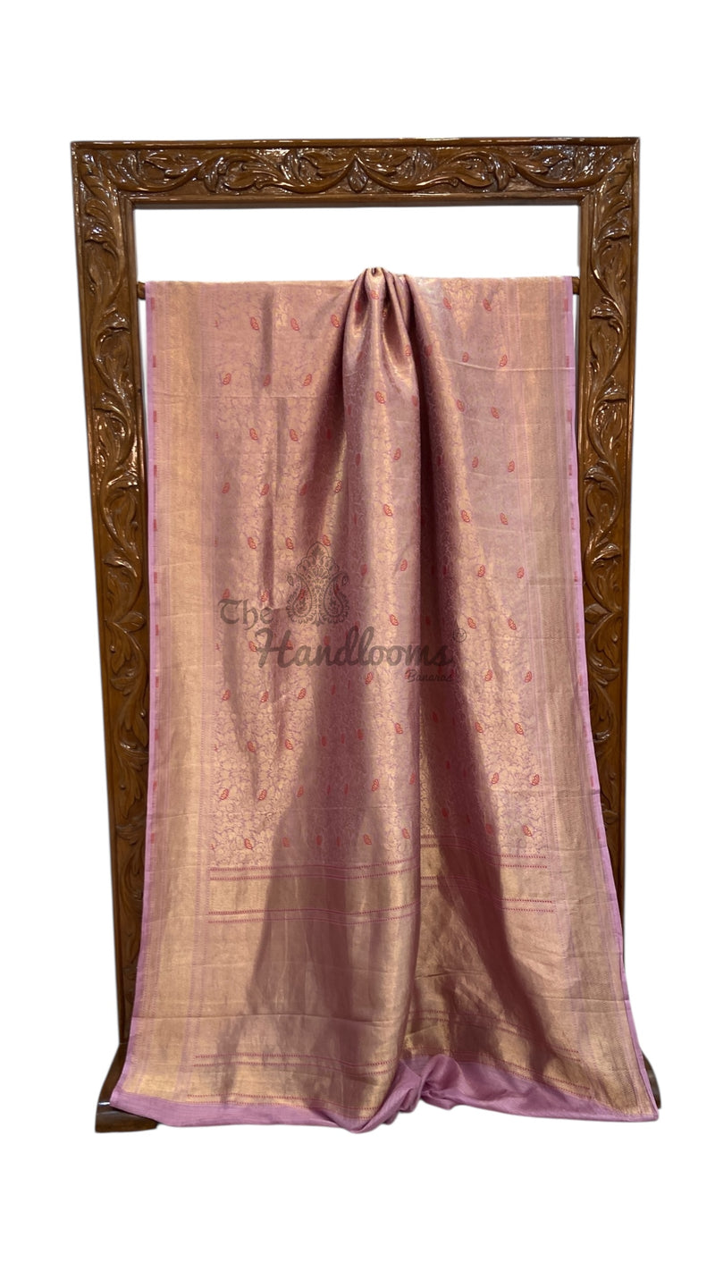 Regal Pure Katan Silk Banarasi Saree – Handwoven Tanchui Brocade with Meenakari Work