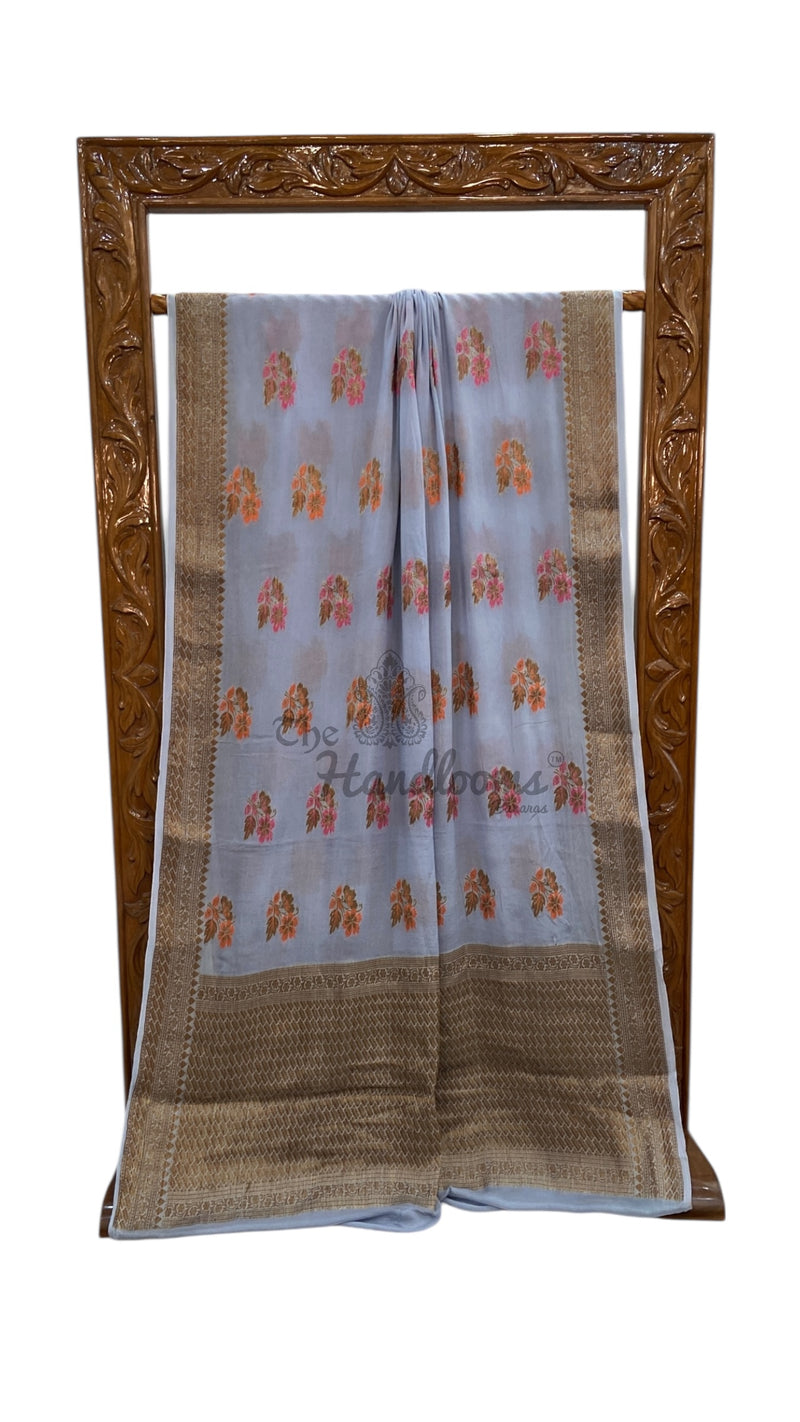 Pure Chiffon Khaddi Banarasi Saree