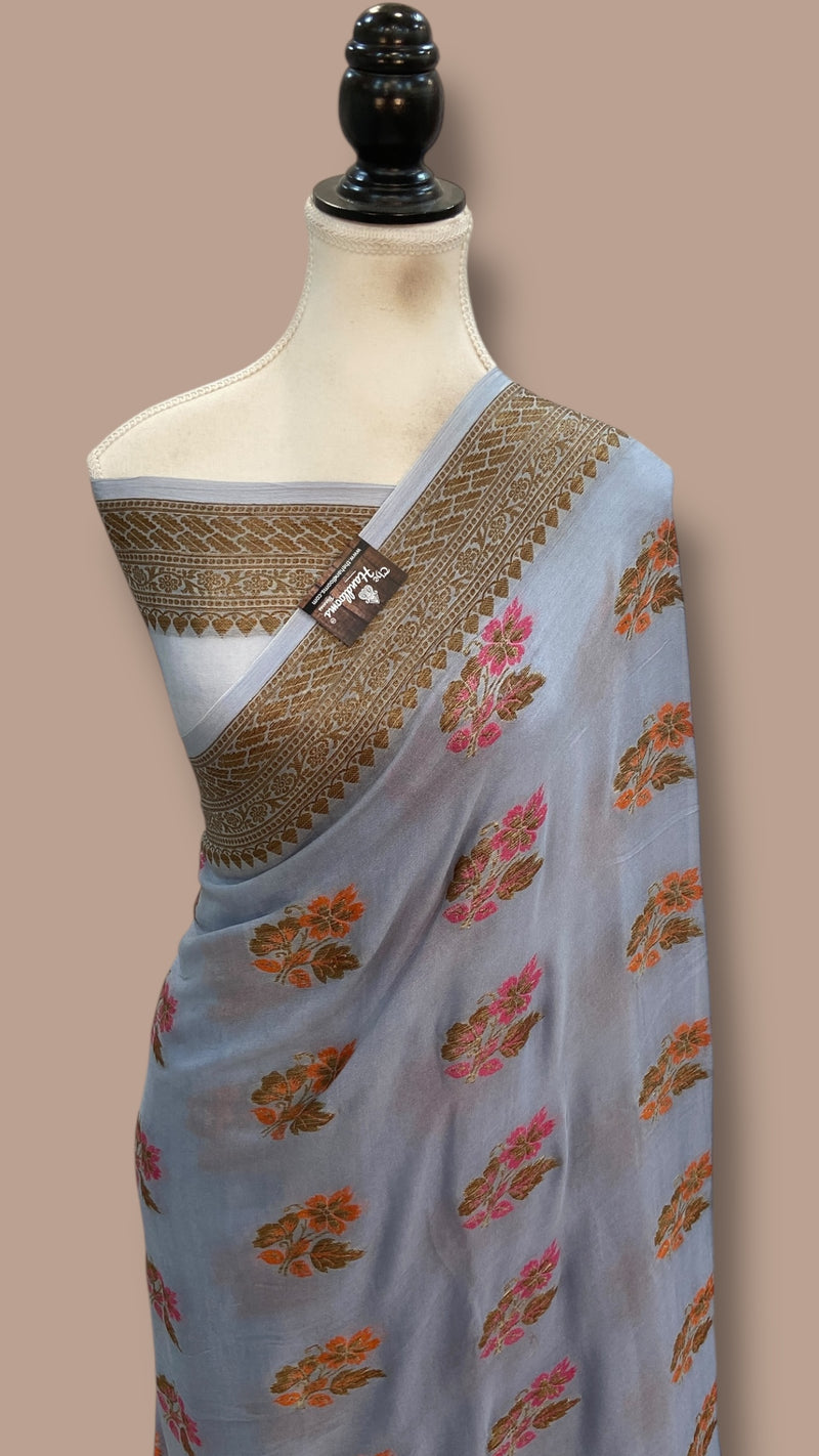 Pure Chiffon Khaddi Banarasi Saree