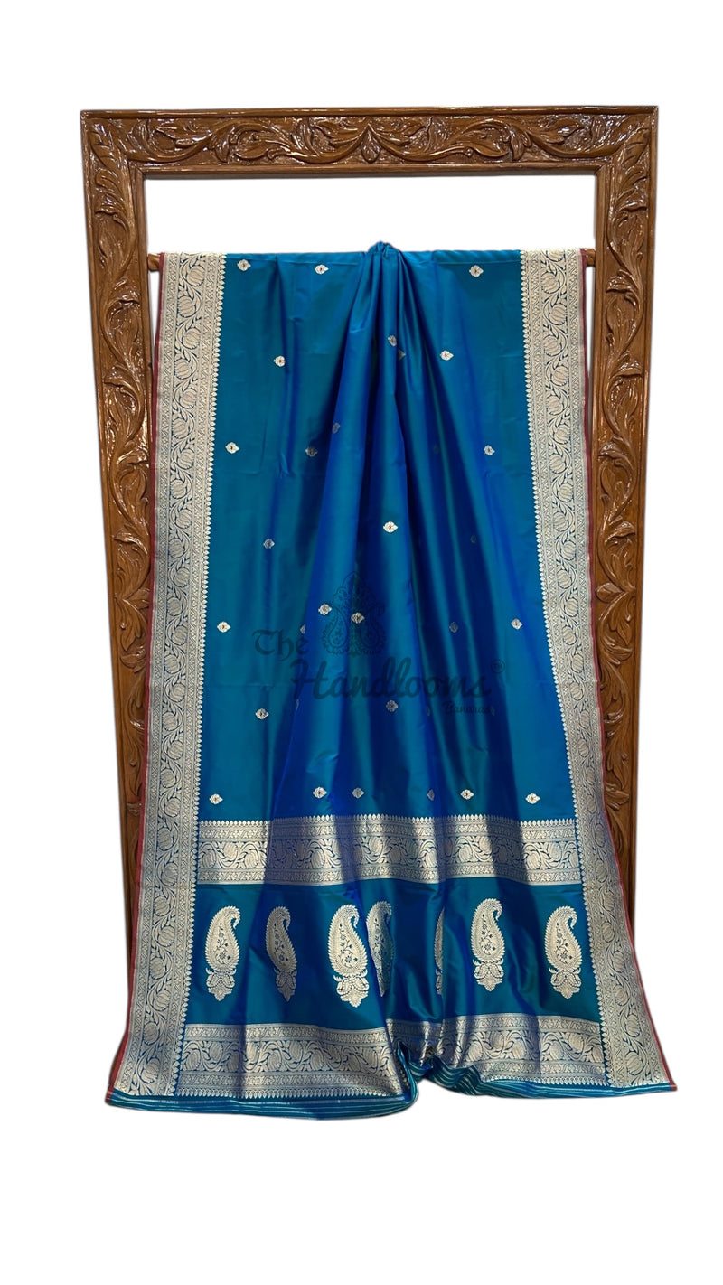 Pure Katan Silk Banarasi Handloom Saree - All Over Kadua Motifs