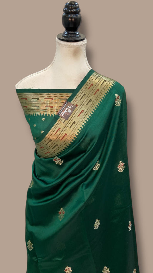 Pure Mango Silk Banarasi Handloom Saree - The Handlooms