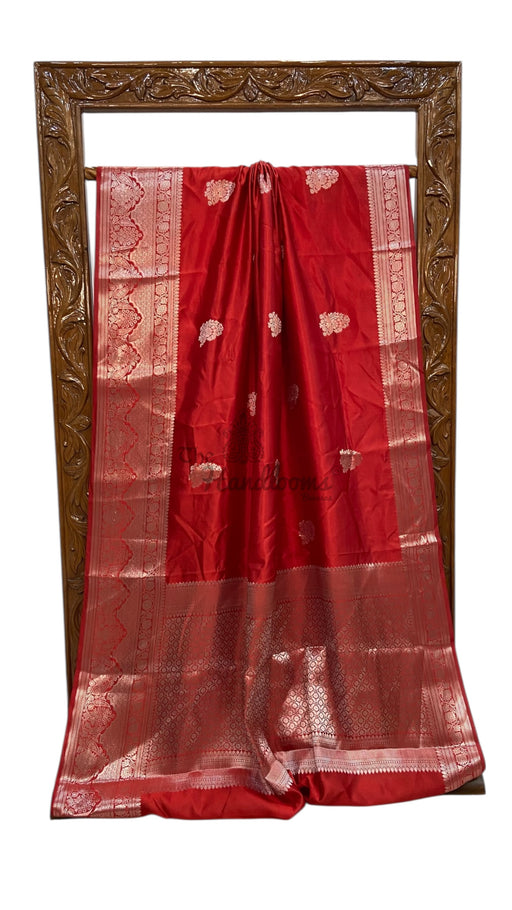Pure Mango Silk Banarasi Handloom Saree - The Handlooms